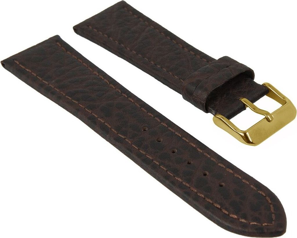 EULIT | Ohio Uhrenarmband | Büffelkalbsleder, genarbt | d.braun 26392G, Stegbreite:20mm