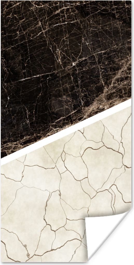 MuchoWow Poster Marmor - Struktur - Abstrakt 80x160 cm - Kinderzimmer