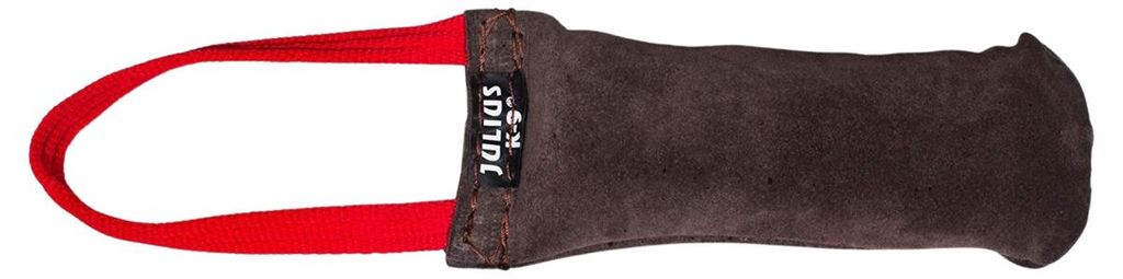 Julius-K9 Dummy Leder mit einer Schlaufe innen genäht braun, Maße: 20 x 5 cm