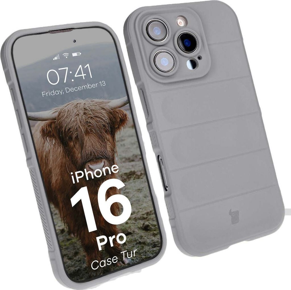 Bizon Case Tur Apple iPhone 16 Pro hellgrau