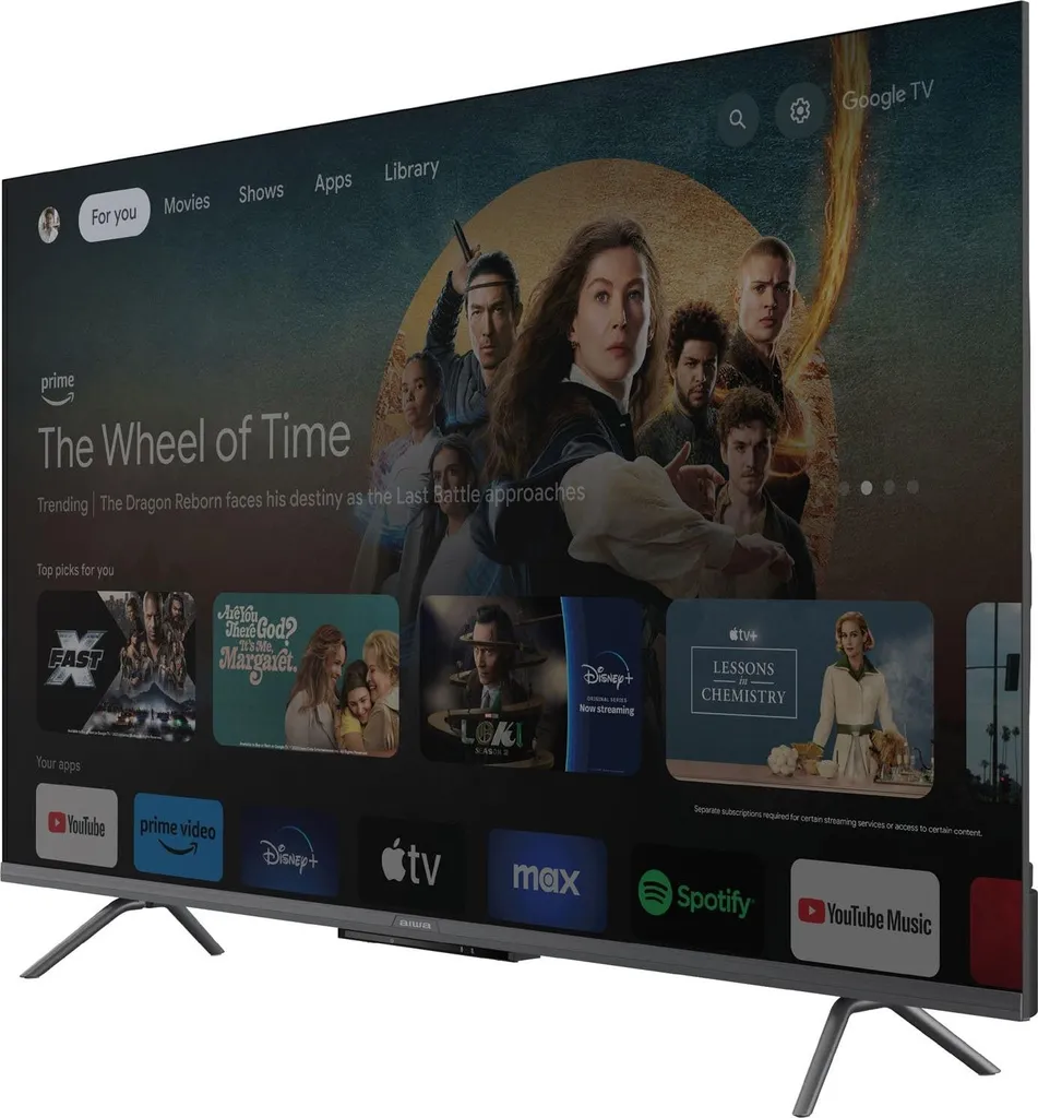 Téléviseur Google TV 55 pouces 4K UHD idéal pour le cinéma et le streaming