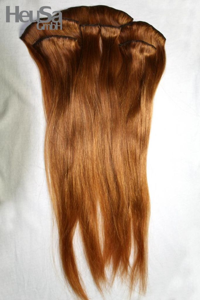 Echthaar Extensions braun 46cm
