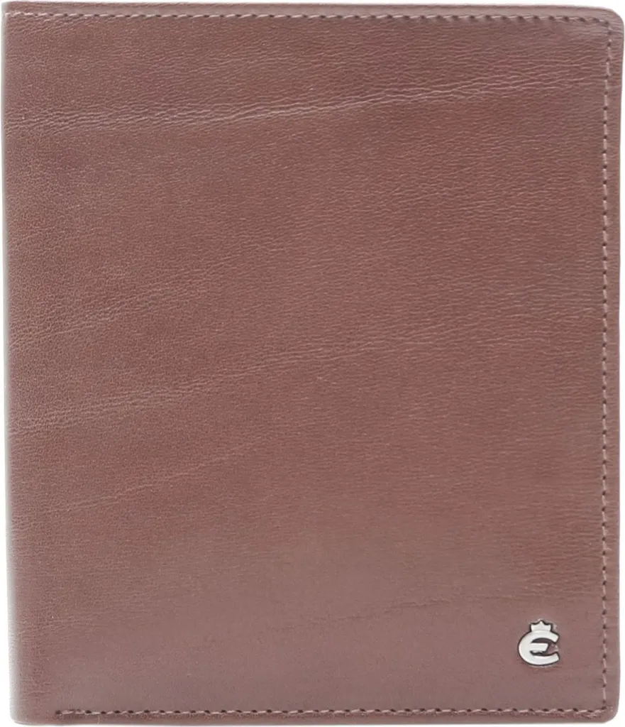 Esquire Toscana Portefeuille Trifold Idéal pour Cartes et Monnaie Marron