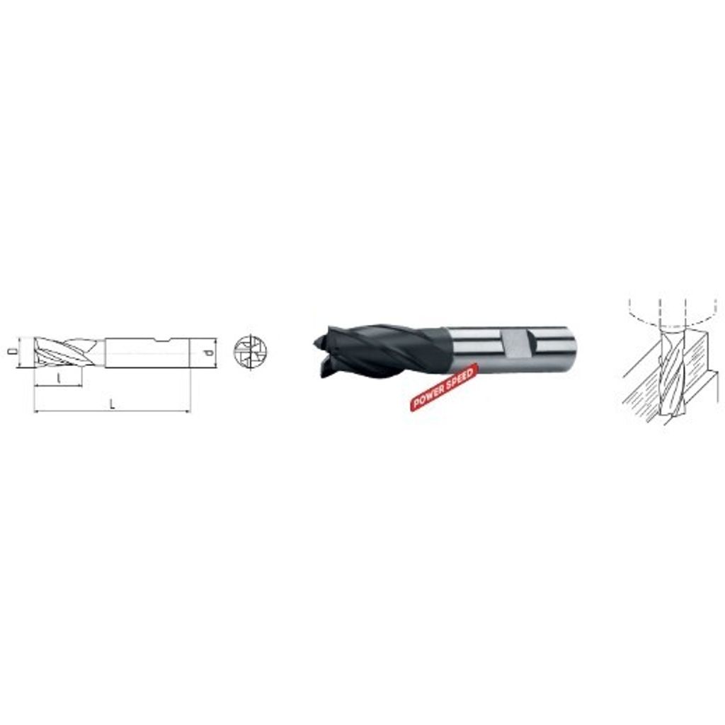 ELMAG HSSE PM-Schaftfräser DIN 844, Ø 10,0 mm (kurz)