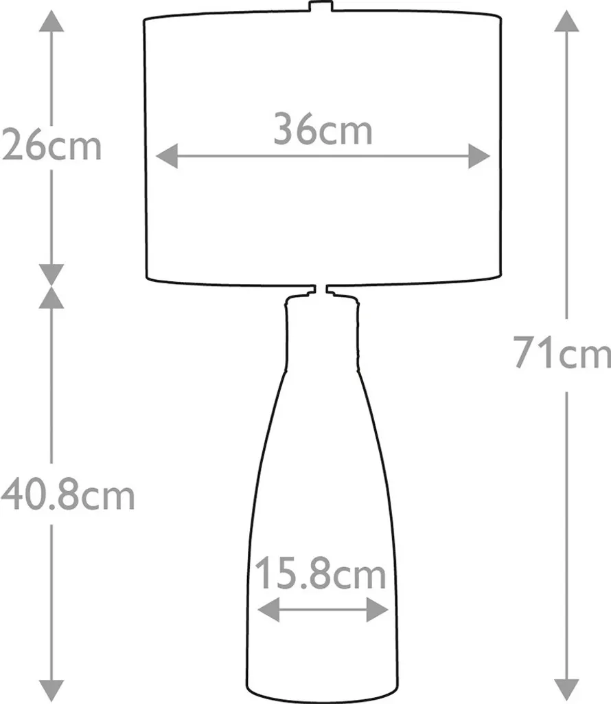 Lampe de table Hammersmith Elstead E27 céramique marron et gris 71cm - 5