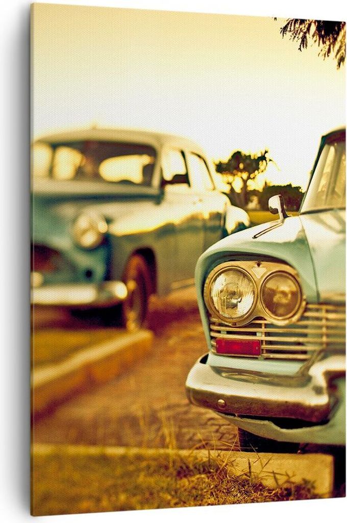 Bild auf Leinwand - Leinwandbild - Einteilig - Auto Kuba Klassiker - 70x100cm - Wand Bild - Wanddeko - Wandbilder - Leinwanddruck - Wanddekoration ...