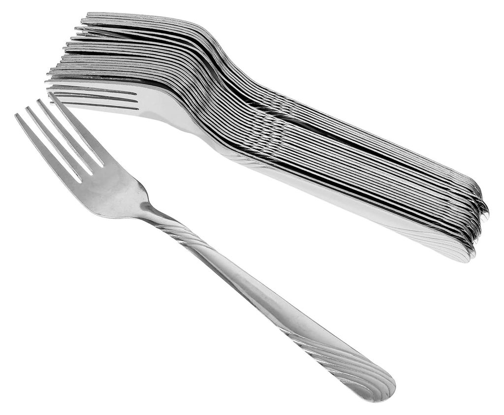 Edelstahl-Dessertgabeln mit elegantem Muster, ergonomisch und spülmaschinenfest für verschiedene Anlässe