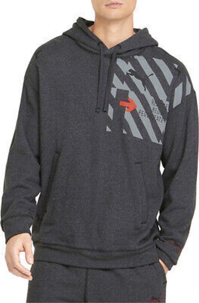 Puma RE Collection Graphic Hoo DARK GRAY HEATHER XL