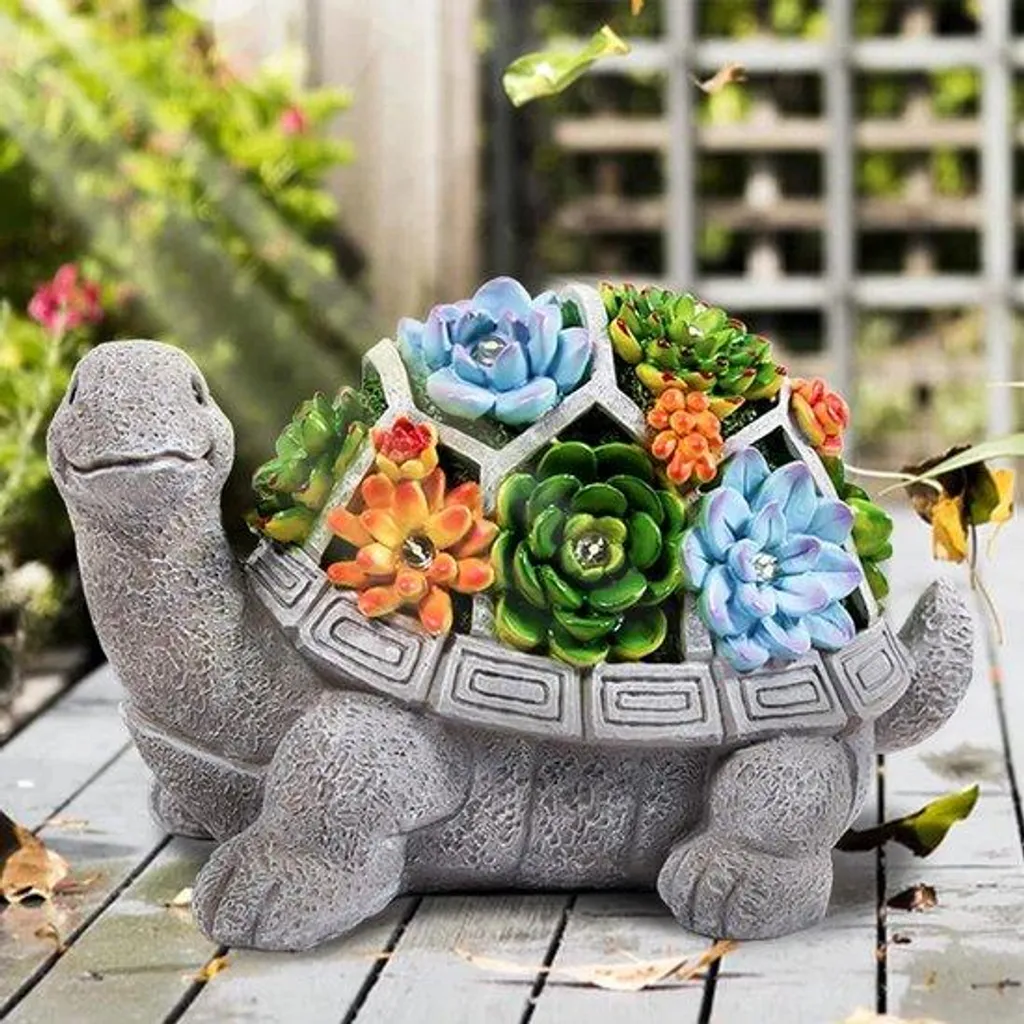 Décoration Lumineuse Tortue Solaire pour Terrasse et Balcon 7 LED