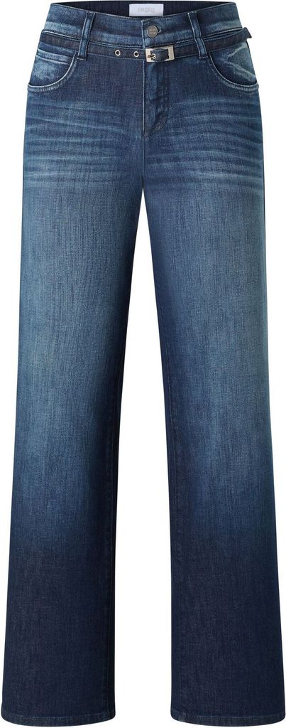 Angels - Damen 5-Pocket Jeans, LIZ BELT (350256528), Größe:W36, Farbe:blue used (3258), Länge:Normal