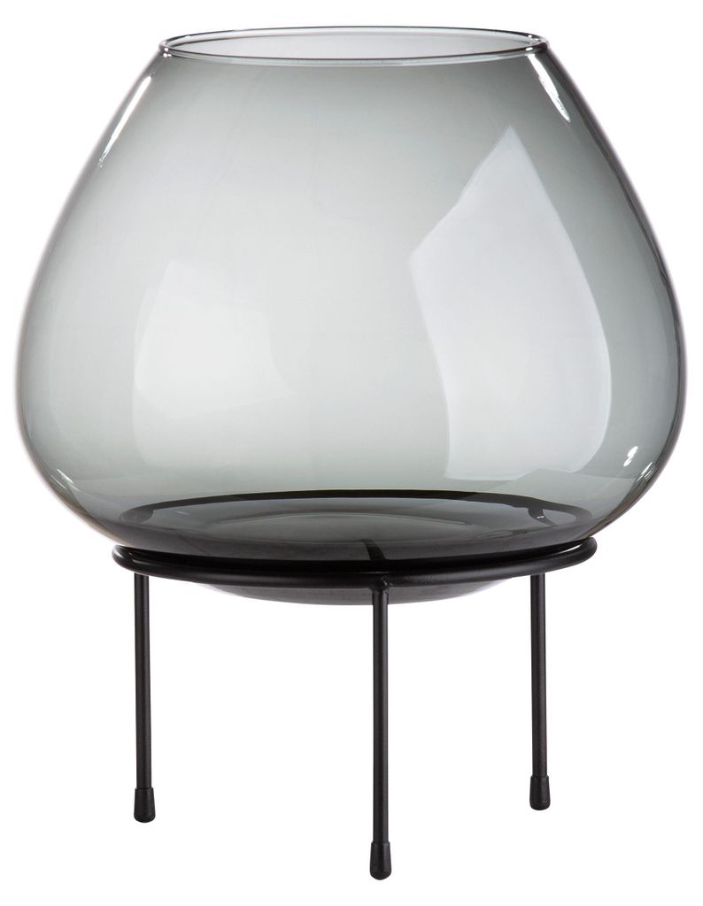 GILDE Lucerna, "Vitu", sklo, čierna, , v. 30 cm, d. 26 cm Obrázok produktu 