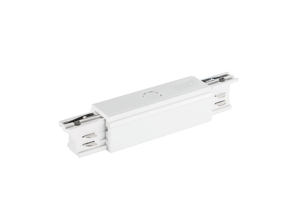 Verbinder für Lichtschienen, STRAIGHT POWER, WEISS, DREIPHASIG