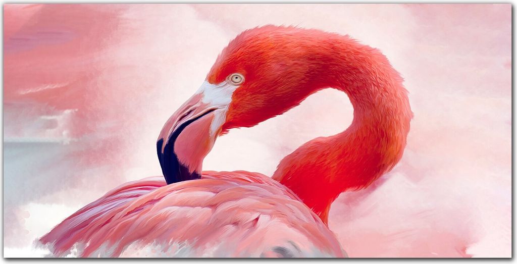 Coloray Bild aus Leinwand 100x50 Leinwand Dekoration - Pet Vogel flammend