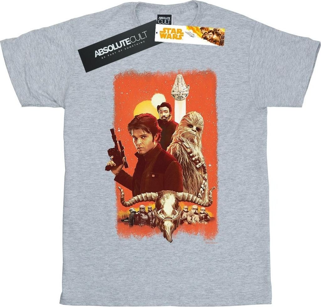Star Wars - "Solo" T-Shirt für Herren BI45262 (L) (Grau)