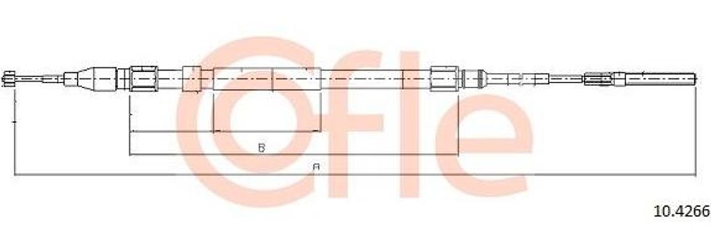 COFLE 10.4266 Seilzug, Handbremse OE 34411165699 kompatibel mit X5