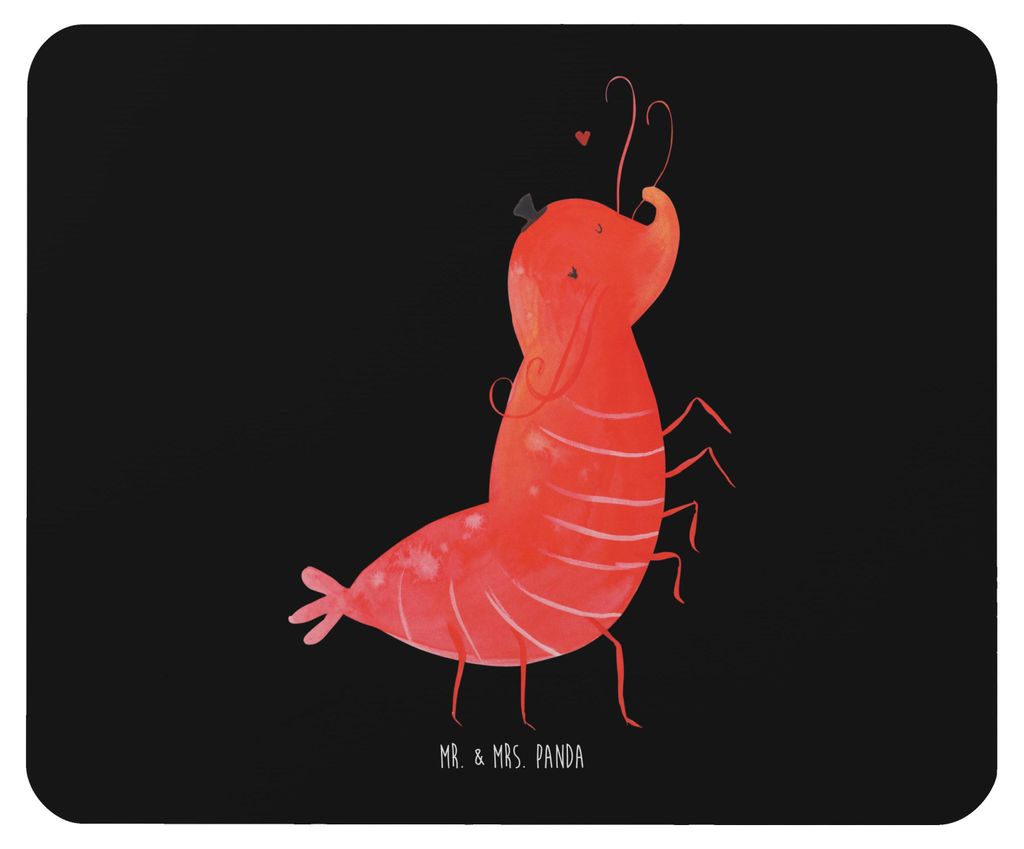 Mr. & Mrs. Panda Mouse Pad Garnele Franzose - Schwarz - Geschenk, Französisch, pc mousepad, Krabbe, computer mauspad, Meer, laptop