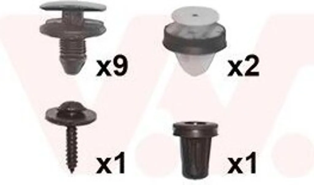 Kit Fixation Aile Avant Peugeot 208 I VAN WEZEL 4035796 Gauche et Droit