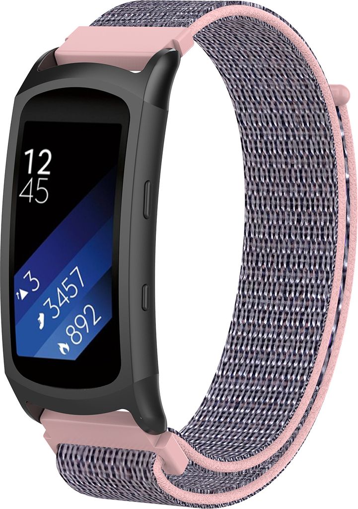 Ersatz Armband für Samsung Gear Fit 2 / Pro Band Armband Nylon ROSA kompatibel mit SM-R360/Fit 2 Pro SM-R365