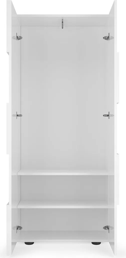Armoire d'Entrée Blanche 2 Portes Comerio - Meuble de Rangement Italie