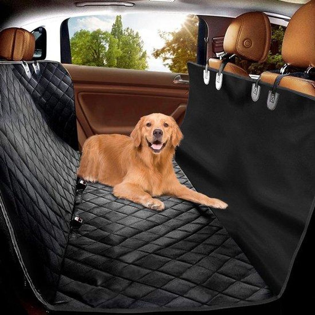 Wasserdichte Hundedecke für Auto, 150 x 144 cm, Anti-Slip, inkl. Sicherheitsgurt
