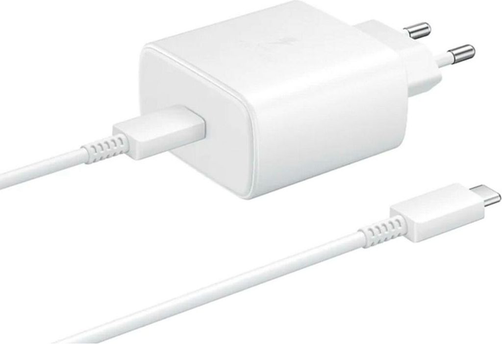 Samsung Ladegerät EP-TA845 USB-C 45W mit USB-C Kabel Weiß (Bulk)