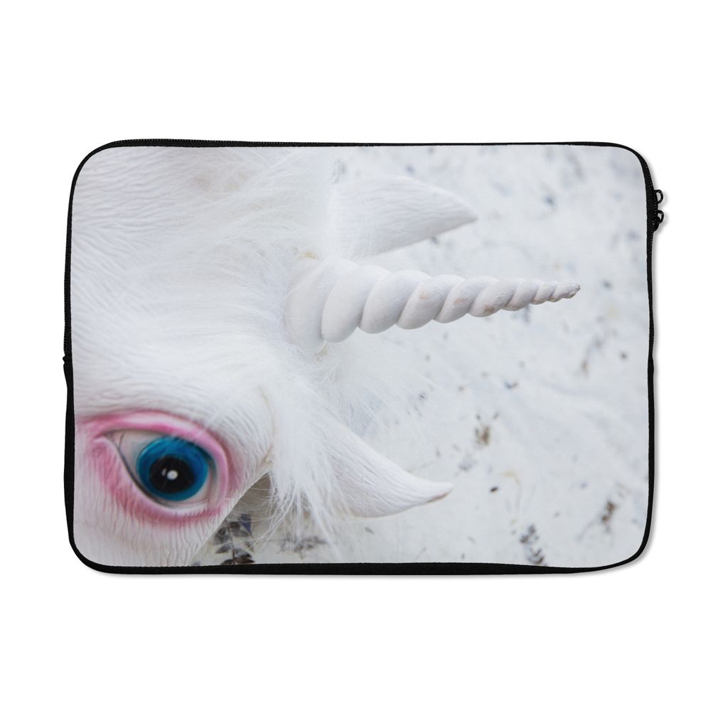 MuchoWow Laptop Hülle 14 ZollEinhorn-Maske Laptoptasche - Laptoptasche - Stoßsicher - Schutzhaube