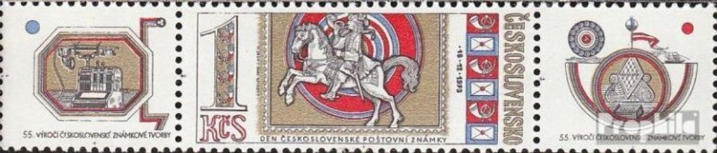 Briefmarken Tschechoslowakei 1973 Mi 2178Zf mit Zierfeldern (kompl.Ausg.) postfrisch Briefmarke