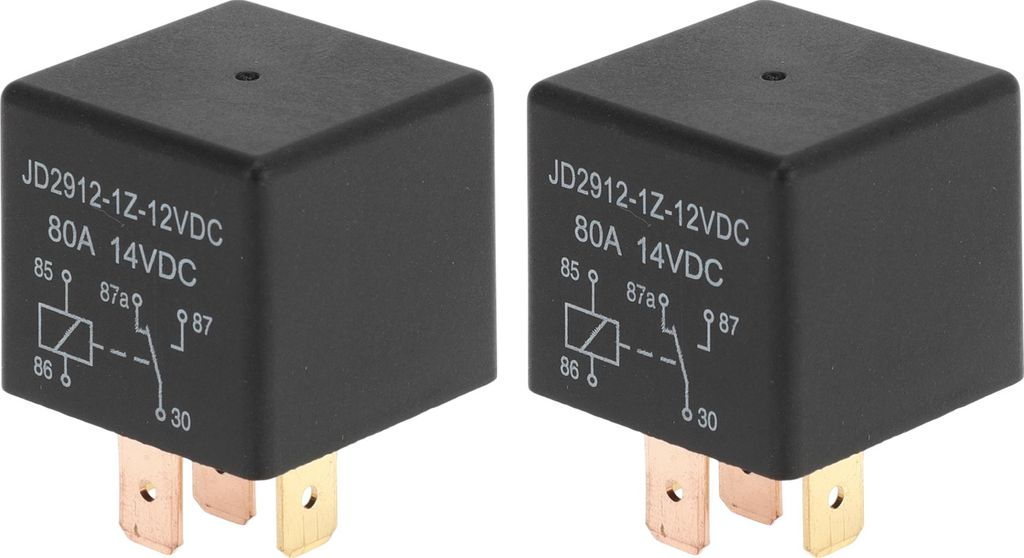 5 Pins 12V 80A Auto-Relais Mehrzweck Wasserdichtes Auto-Relais 2 Stück Schwarz