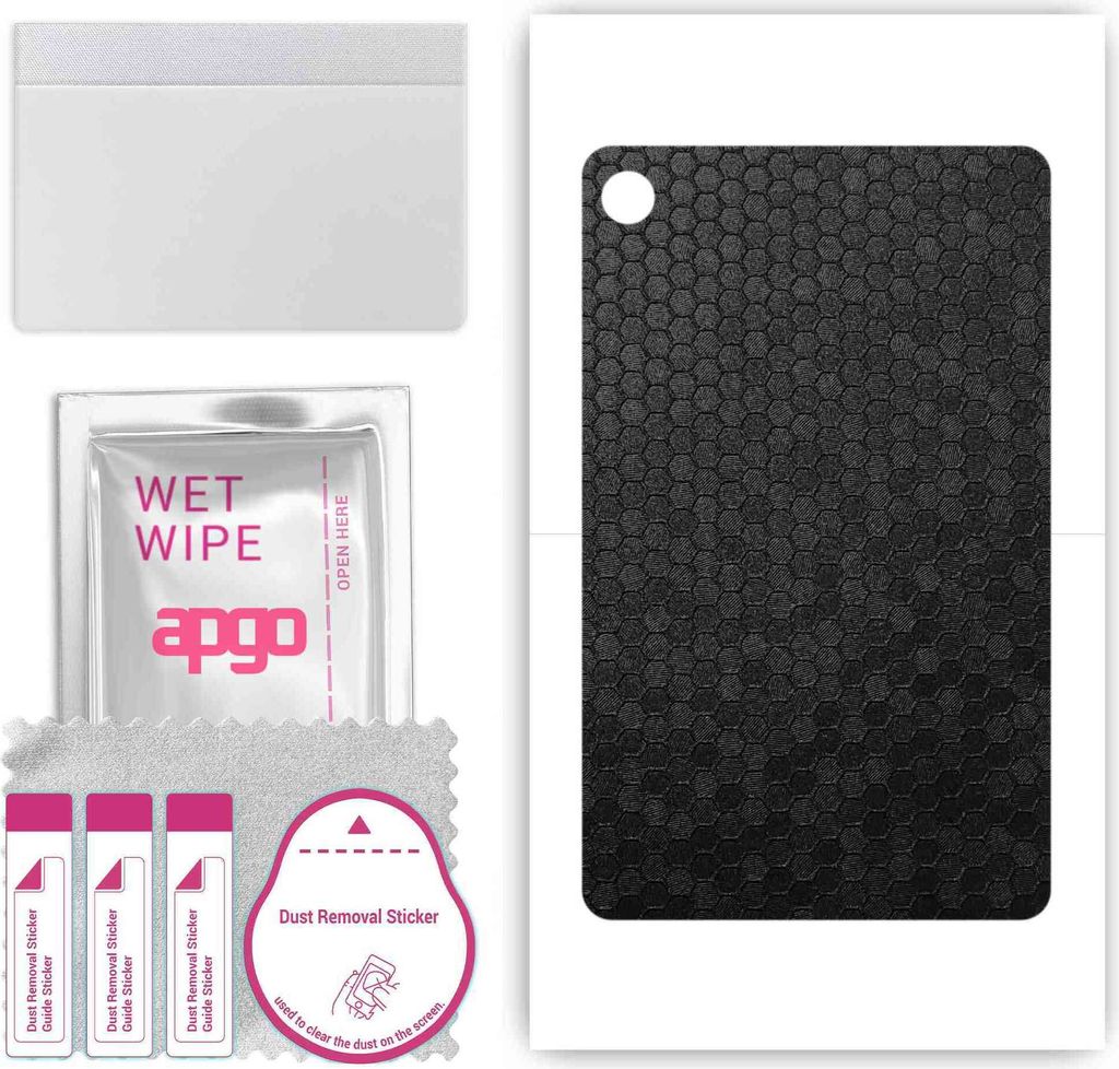 apgo Rückseite Schutzfolie, Skin, kompatibel mit Motorola Moto Tab G20, Hinten Displayschutzfolie aus Vinylfolie, kratzfest, einfache Montage - Sc...