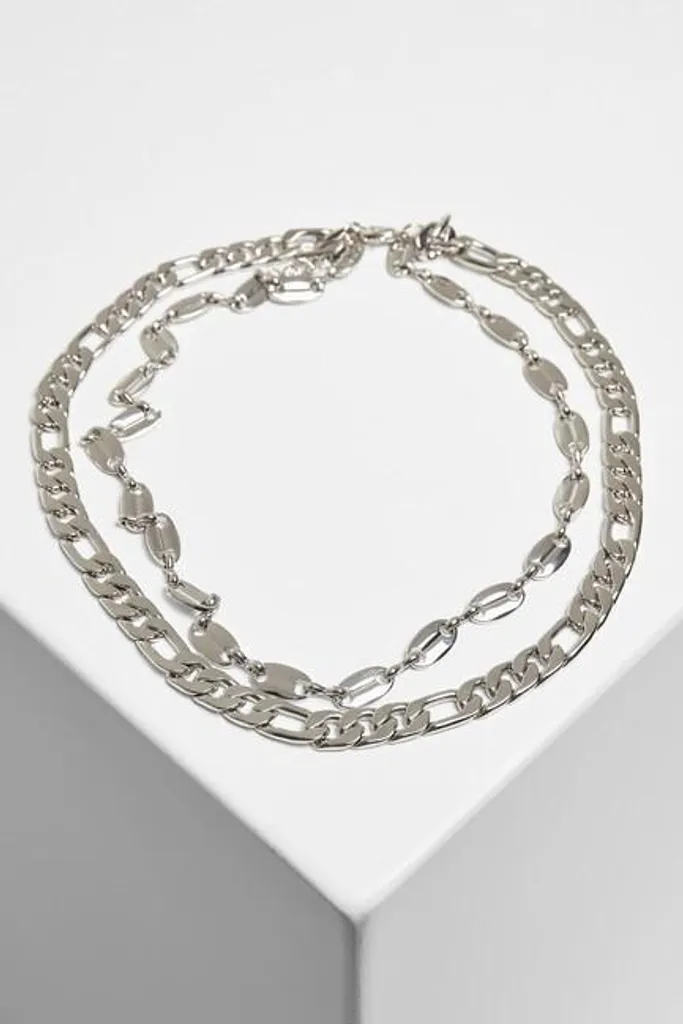 Urban Classics Collana Layering Argento | Catena Doppia Ferro Street