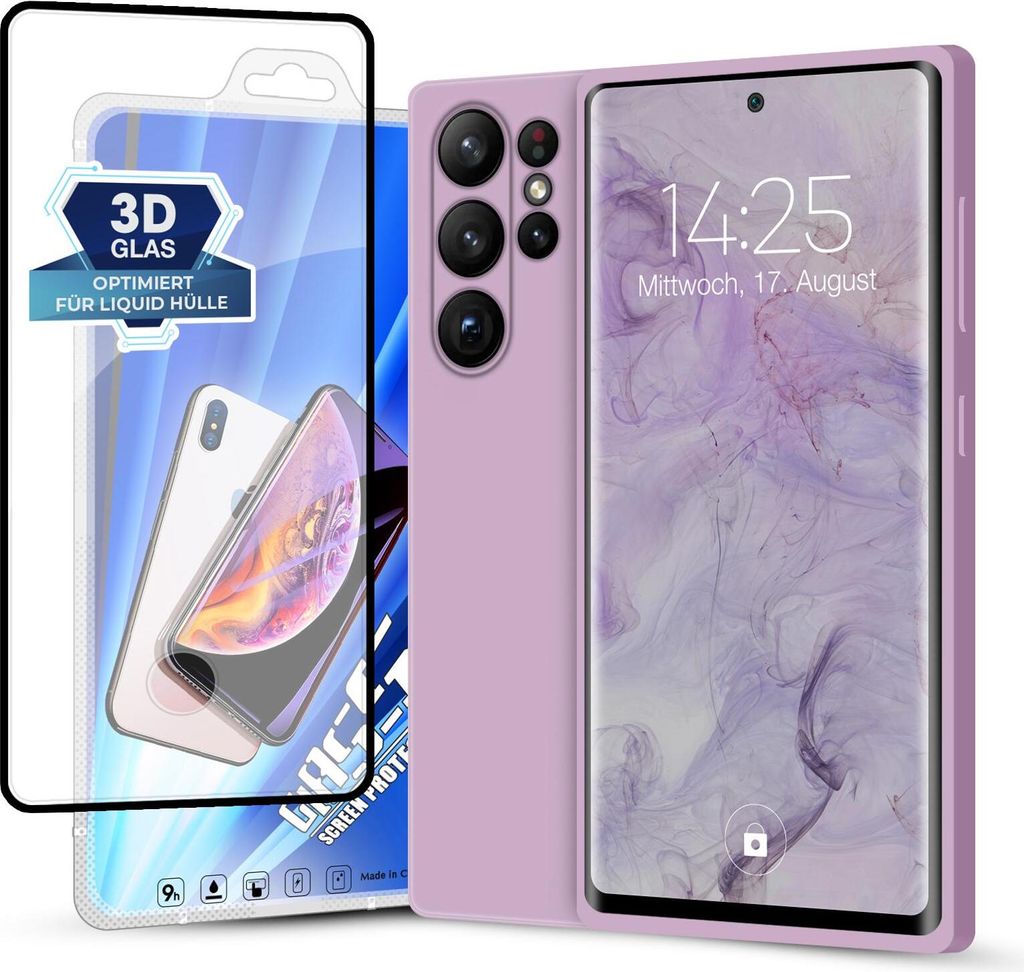 Hülle für Samsung Galaxy S23 Ultra mit 9H Displayglas Produktbild 