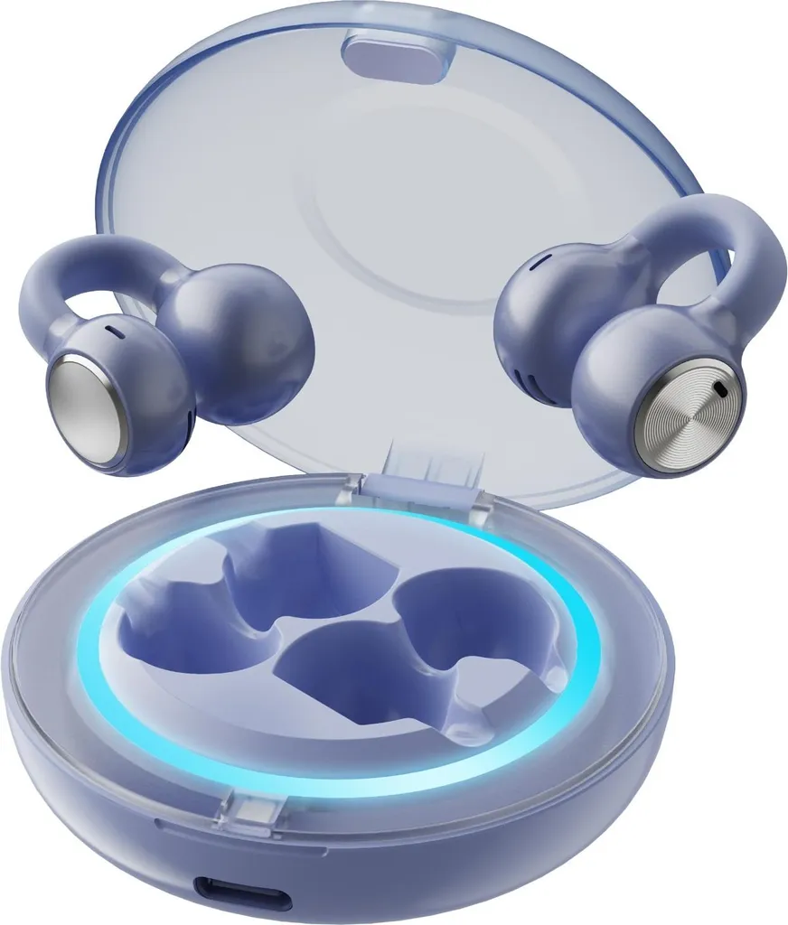 INF Écouteurs de Sport Bluetooth à Oreille Ouverte HiFi Confort Bleu