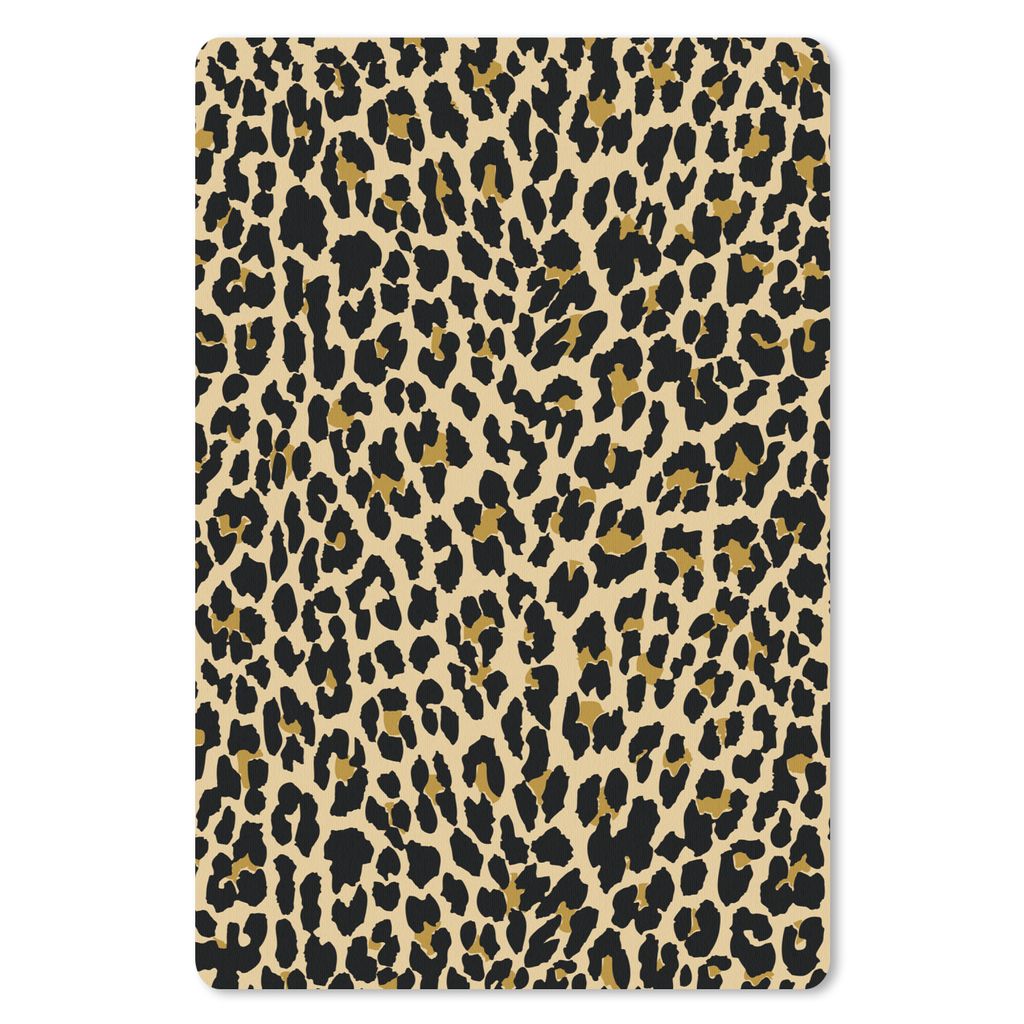 MuchoWow Mauspad Mousepad Leopard - Mantel - Schnittmuster 40x60 cm - Mousepads - Maus Mat - Pad - Mausunterlage - Schreibtisch Accesoire