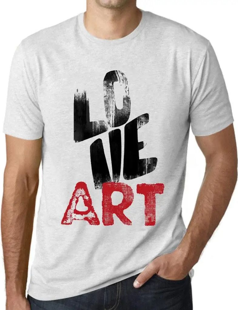 Herren Grafik T-Shirt Liebe Kunst – Love Art – Öko-Verantwortlich Vintage Jahrgang Kurzarm Lustige Druck Geburtstag Geschenk Mann