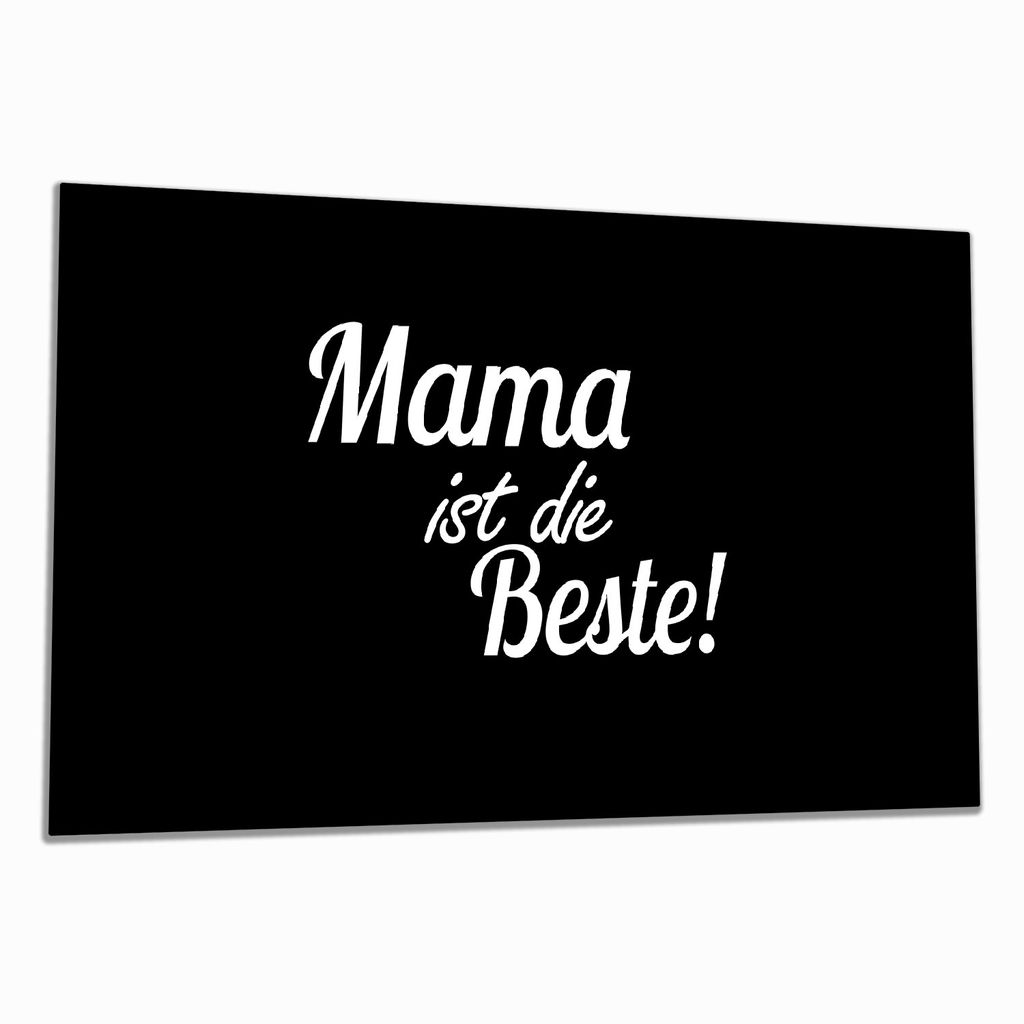 Wallario Herdabdeckplatte aus Glas, Größe 90 x 52 cm 1-teilig, Motiv Mama ist die Beste