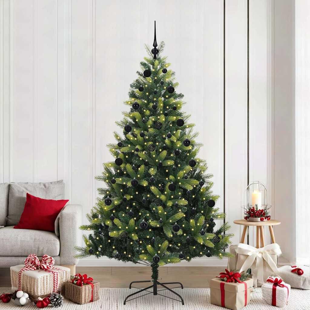 Maison Exclusive - Künstlicher Klapp-Weihnachtsbaum mit 300 LEDs Grün 210 cm