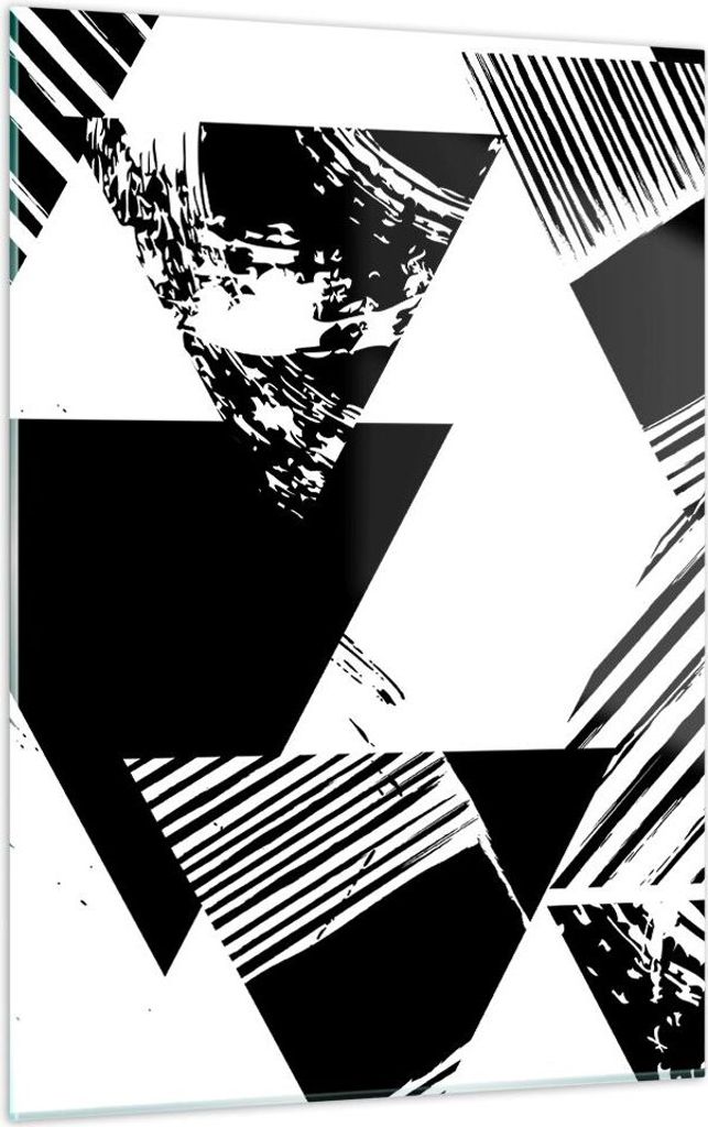Bilder auf glas - Einteilig - Abstraktion modern - 50x70cm - Glasbilder - Wandbilder - Bilder - zum Aufhängen bereit - Wanddekoration aus Glas - G...