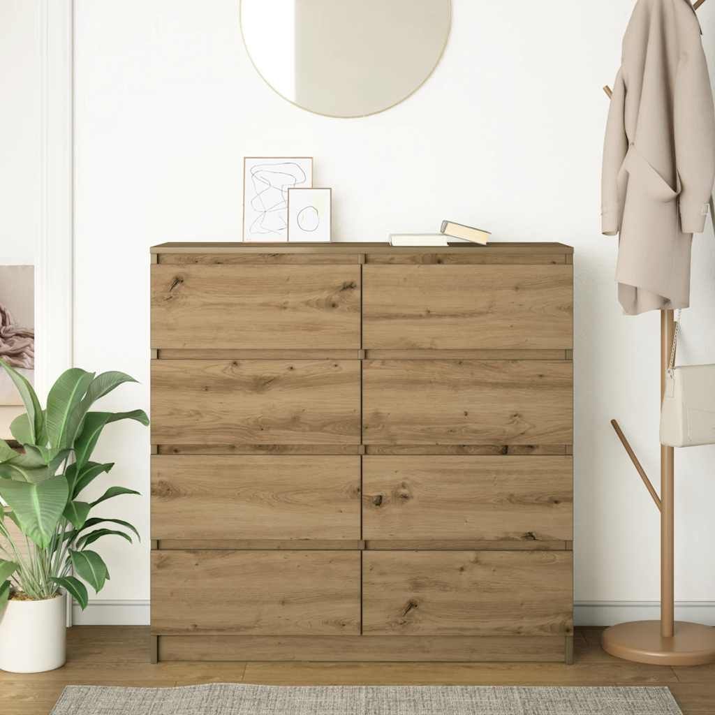 vidaXL Sideboard Chêne Artisan 100x35x99 cm Bois composite Image du produit 