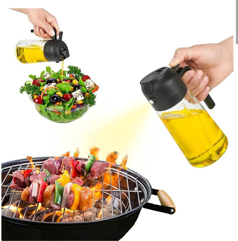 Dispenser di olio da 470 ml Spray Pour 2 in 1 Bottiglia di oliva Spruzzatore per