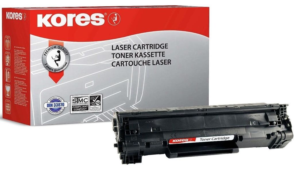 Kores Toner X184RB ersetzt Canon 3500B002/728BK schwarz Produktbild 