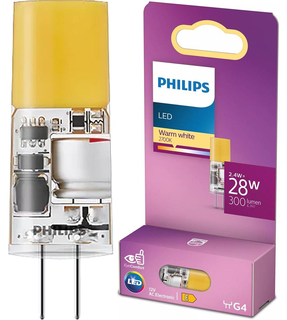 Philips Kapsułka 28 W kapsułka G4, 2,4 W, 28 W, G4, 300 lm, Zdjęcie produktu 