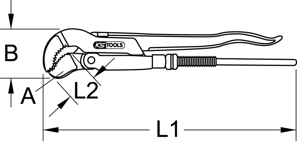 Desserrez les tubes difficiles avec la pince coudée 45° KS Tools - 8