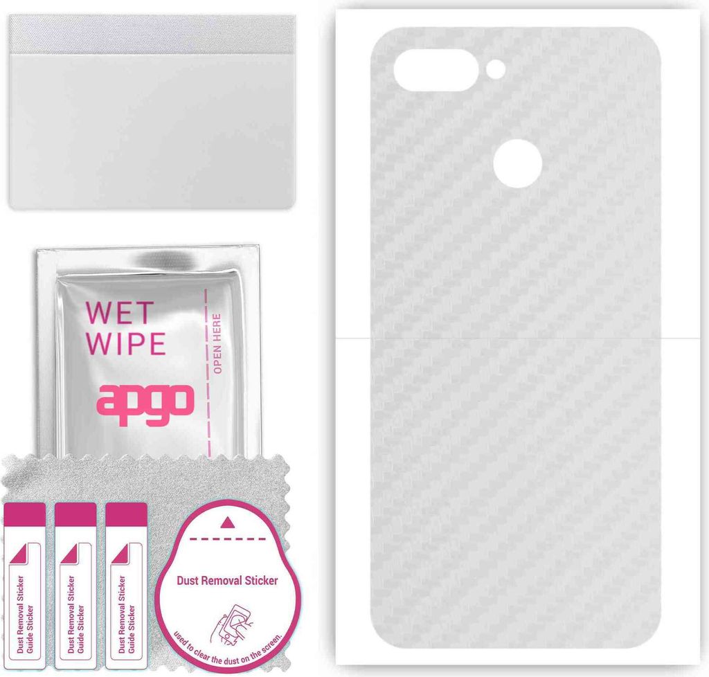 apgo Rückseite Schutzfolie, Skin, kompatibel mit Oppo A11k, Hinten Displayschutzfolie aus Vinylfolie, kratzfest, einfache Montage - Transparenter ...