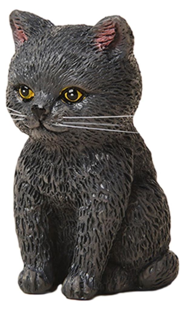 Handgefertigte, realistische Katzenfigur aus Kunstharz, ideal als Dekoration für Zuhause, Büro, Schreibtisch oder Wohnzimmer.