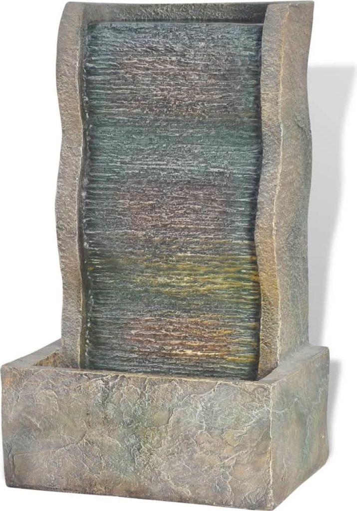 vidaXL Fontaine d'intérieur avec lumière LED Polyrésine Image du produit 