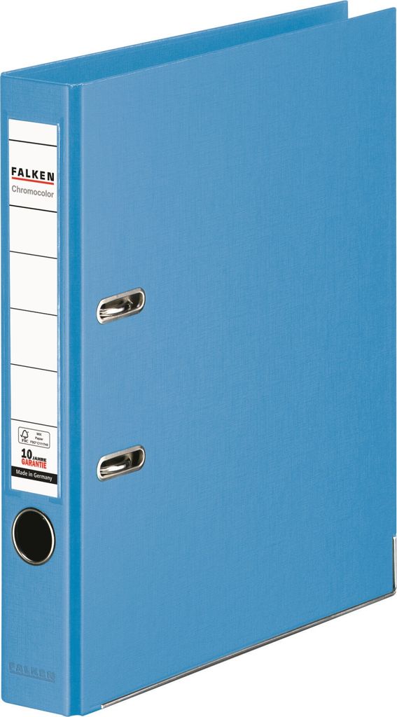 Falken Chromocolor-Voll-PP-Ordner A4, S50, mit Einsteckschild hellblau