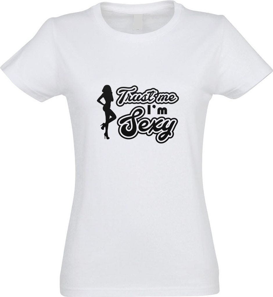 Kiwistar - T-Shirt tailliert - Damen - Weiss - Trust me, im y Gogo Girl - mit Motiv Bedruckt - Funshirt Design - Sport - Freizeit - Damen - XL