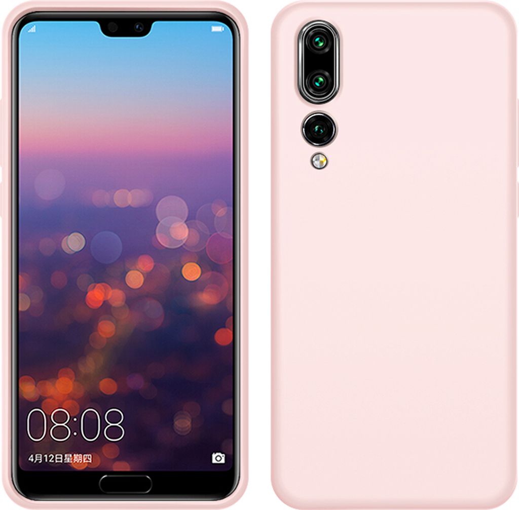 Huawei P20 Pro Hülle, LaimTop Slim Flüssig Silikon Soft Gel Gummi Stoßfest Kratzfest Schutzhülle für Huawei P20 Pro Rosa