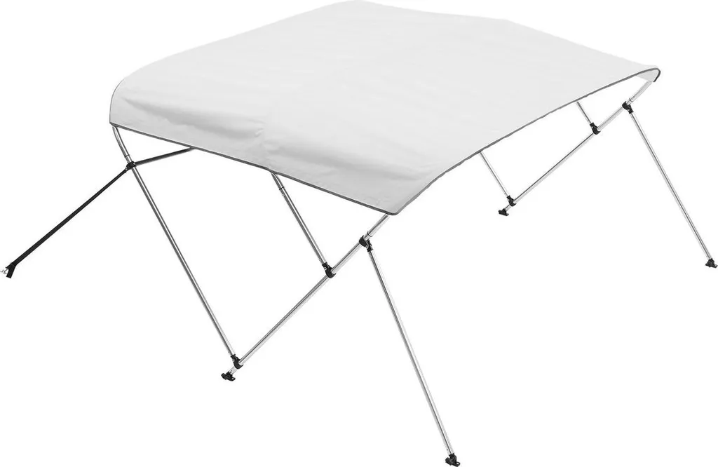 Auvent Bimini à 3 arceaux 72 po L x 85-90 po l x 46 po H - Gris clair