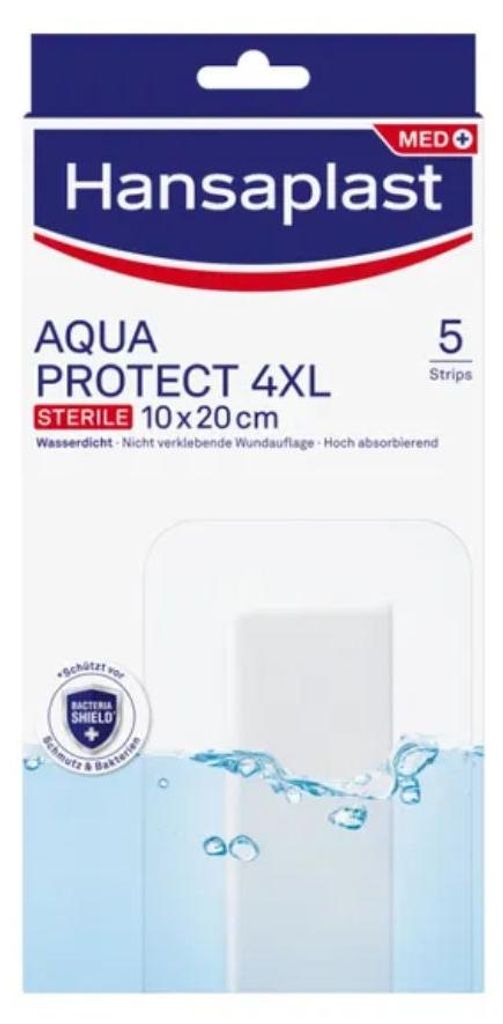 Hansaplast Aqua Protect Wundverb.steril 10x20 cm 5 St